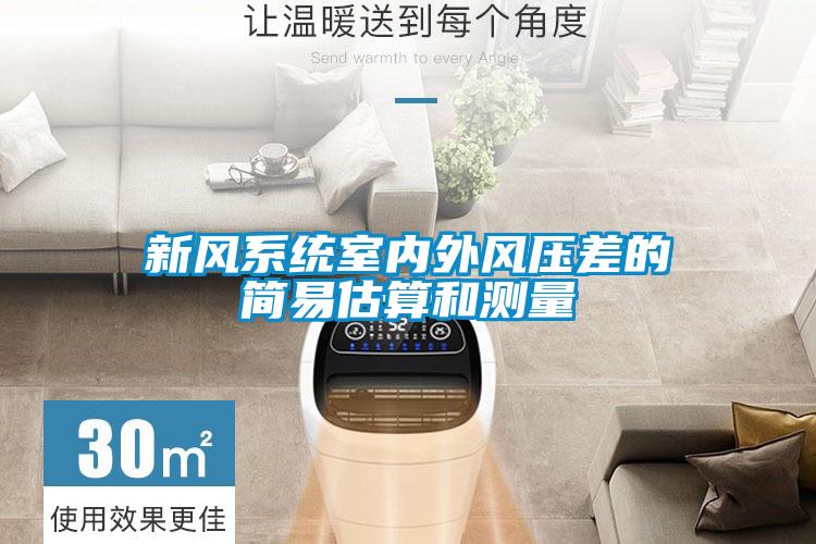 新風系統室內外風壓差的簡易估算和測量