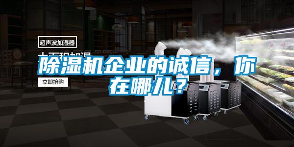除濕機(jī)企業(yè)的誠信，你在哪兒？
