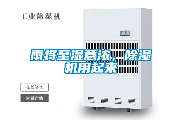 雨將至濕意濃，除濕機用起來