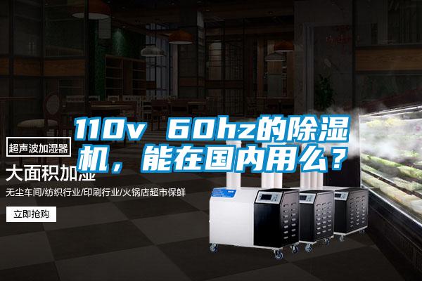 110v 60hz的除濕機，能在國內用么？