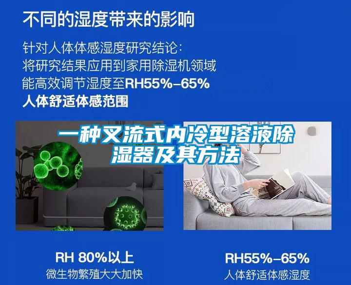 一種叉流式內冷型溶液除濕器及其方法