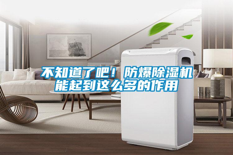 不知道了吧！防爆除濕機能起到這么多的作用