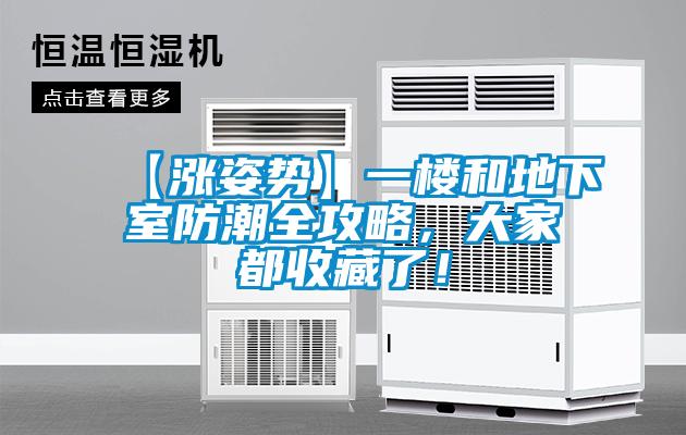 【漲姿勢】一樓和地下室防潮全攻略，大家都收藏了！