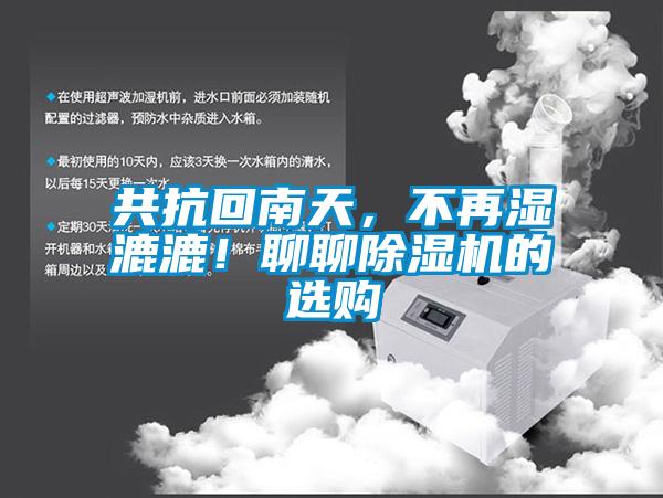 共抗回南天，不再濕漉漉！聊聊除濕機的選購