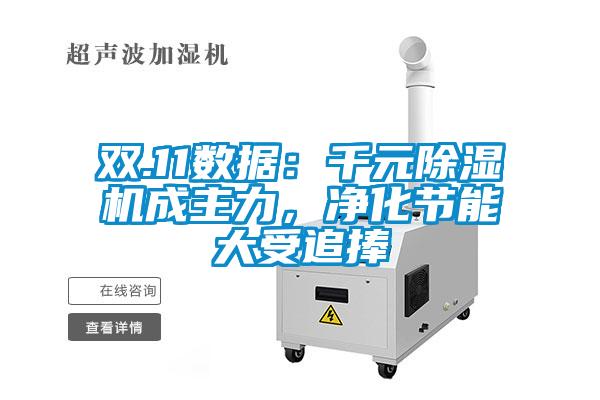 雙.11數據：千元除濕機成主力，凈化節能大受追捧