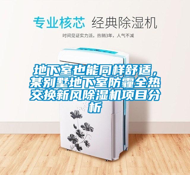 地下室也能同樣舒適，某別墅地下室防霾全熱交換新風除濕機項目分析