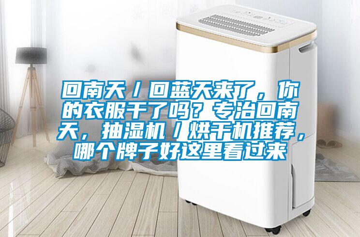 回南天／回藍天來了，你的衣服干了嗎？專治回南天，抽濕機／烘干機推薦，哪個牌子好這里看過來