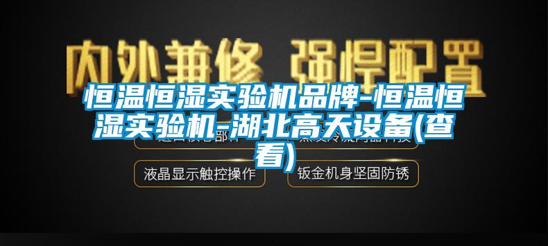 恒溫恒濕實驗機品牌-恒溫恒濕實驗機-湖北高天設(shè)備(查看)