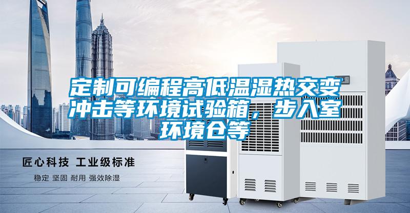 定制可編程高低溫濕熱交變沖擊等環境試驗箱，步入室環境倉等