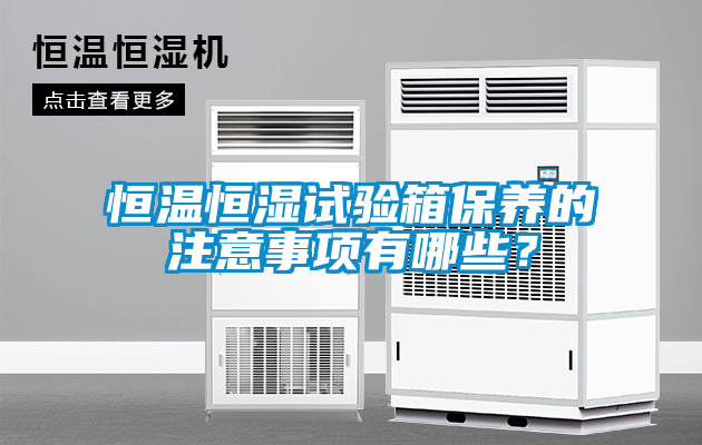 恒溫恒濕試驗箱保養(yǎng)的注意事項有哪些？