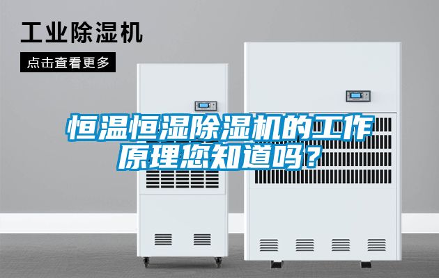 恒溫恒濕除濕機的工作原理您知道嗎？