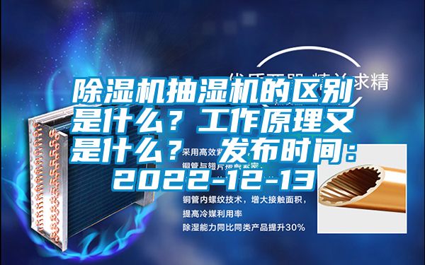 除濕機抽濕機的區別是什么？工作原理又是什么？ 發布時間：2022-12-13